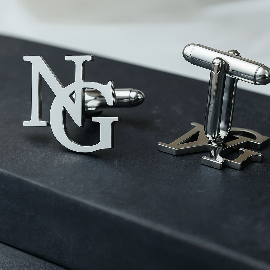 CUSTOM INITIALS CUFFLINKS