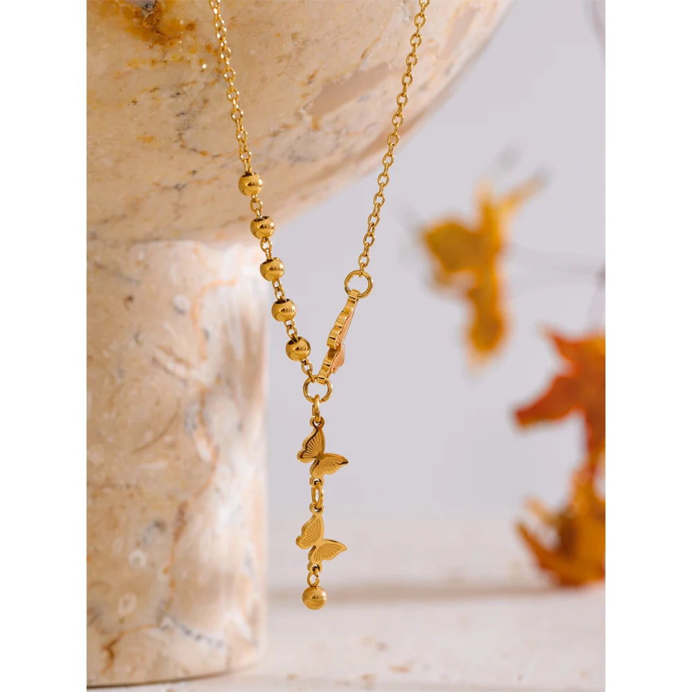 AURORA BUTTERFLY PENDANT NECKLACE