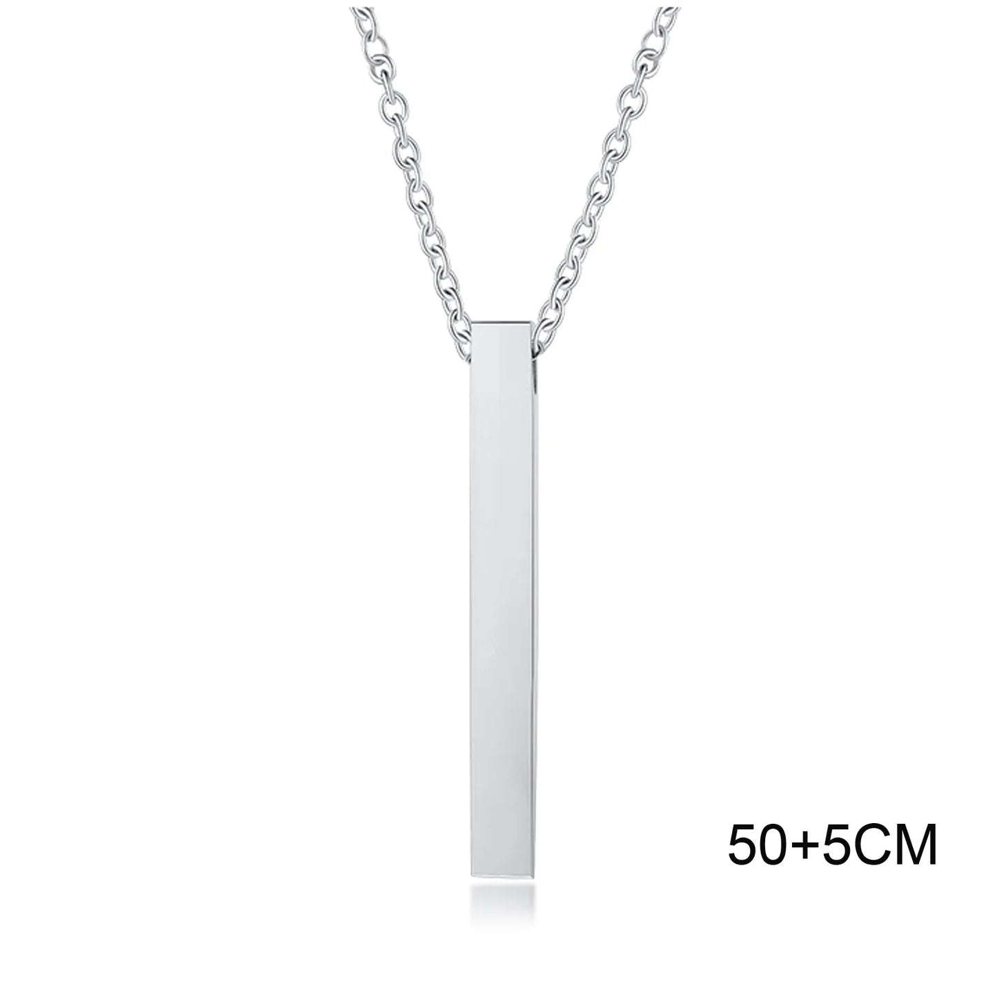 Waterproof Stainless Steel Bar Necklace