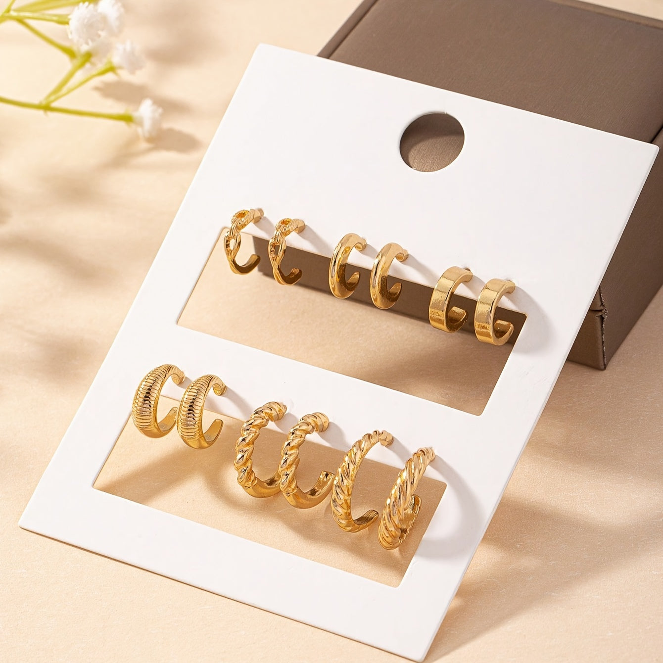 Simple Zinc Alloy Hoop Earrings