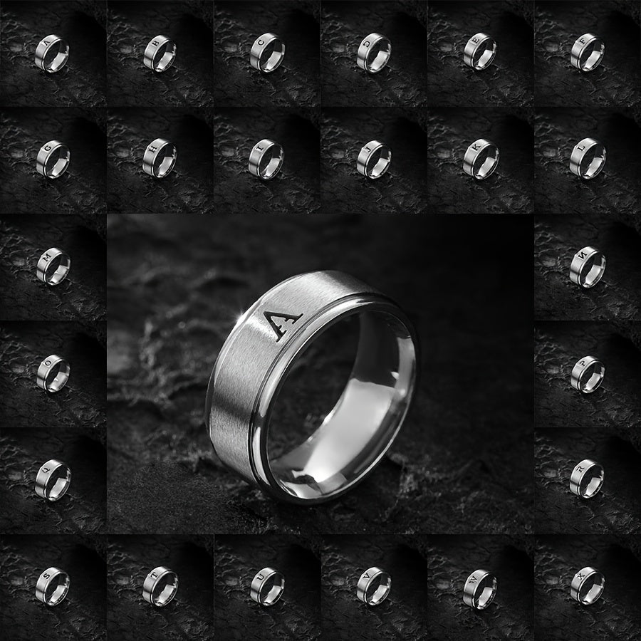 STAINLESS LETTER RING