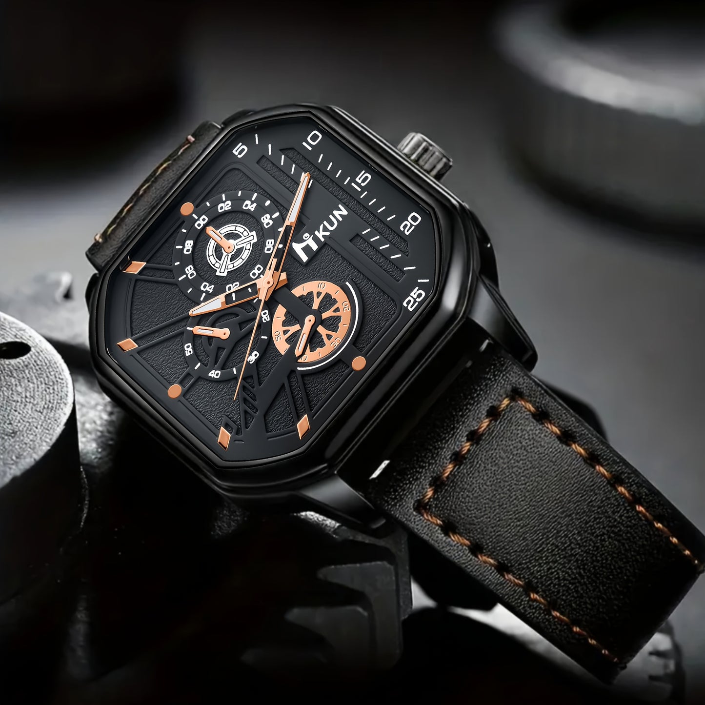 The gift that makes him smile when he opens it: Elegant 6 in 1 Set — Wallet, Watch, Sunglasses, Belt, Keyring + Card