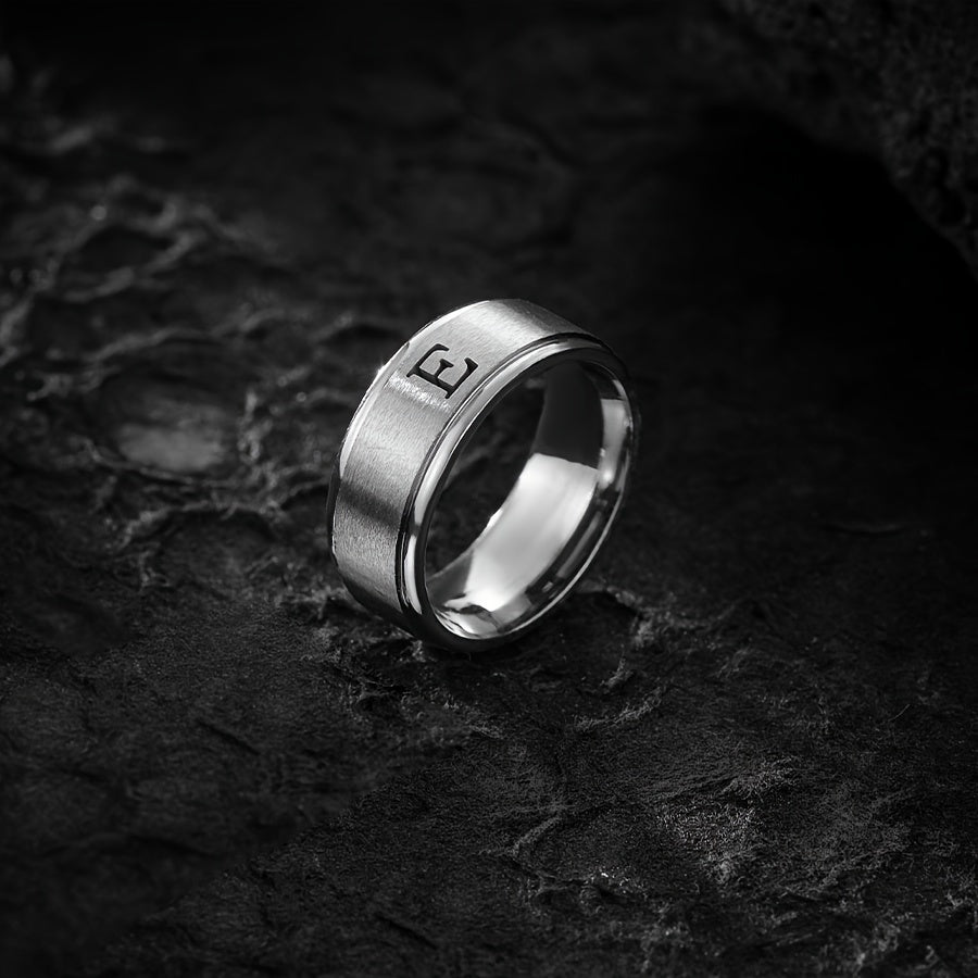 STAINLESS LETTER RING