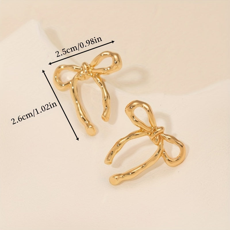 Vintage Bowknot Stud Earrings