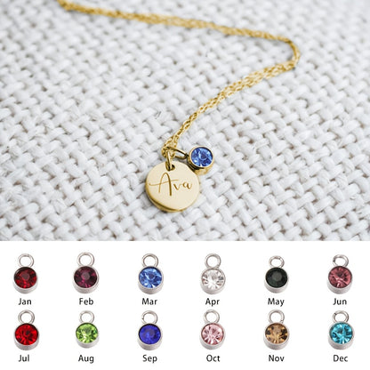 CUSTOMIZED NAME NECKLACE WITH BIRTHSTONE