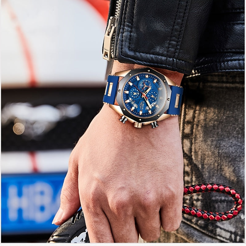 LIGE Luxury Sport Chronograph Watch