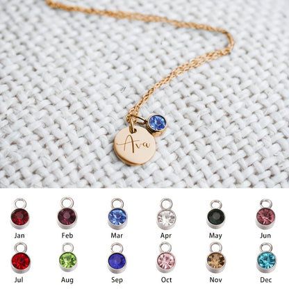 CUSTOMIZED NAME NECKLACE WITH BIRTHSTONE