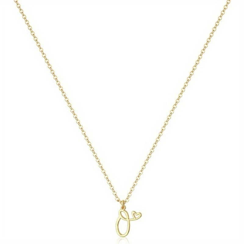 GOLDEN INTERLOCKING INITIAL PENDANT NECKLACE