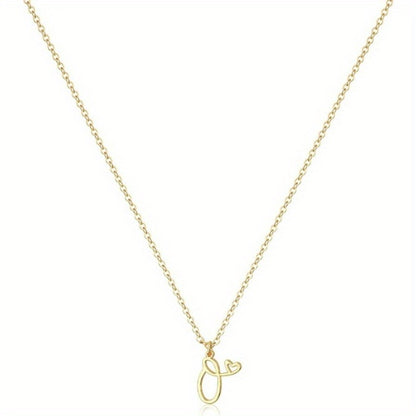 GOLDEN INTERLOCKING INITIAL PENDANT NECKLACE