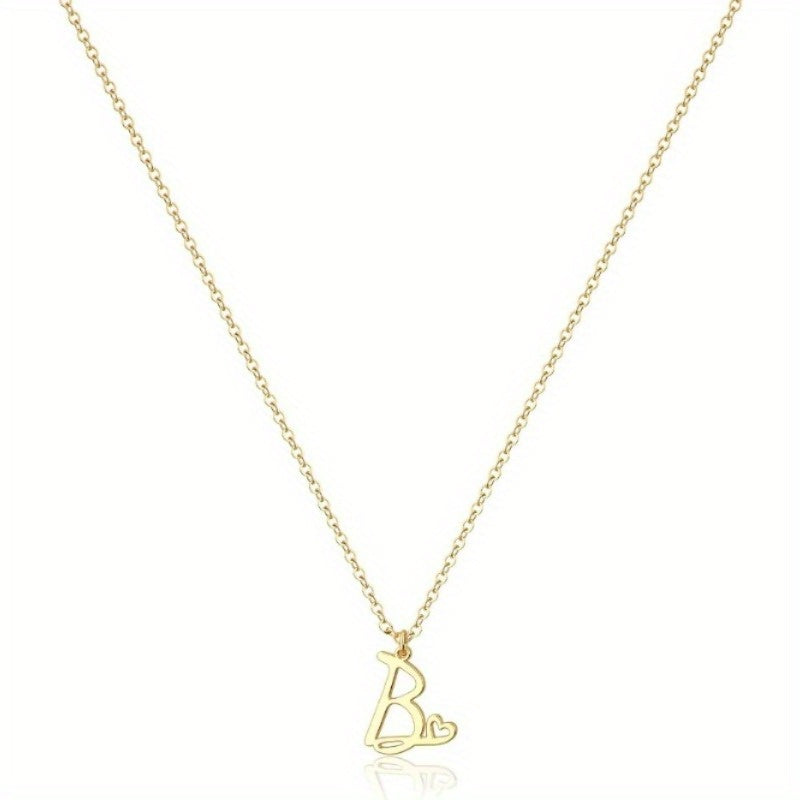 GOLDEN INTERLOCKING INITIAL PENDANT NECKLACE
