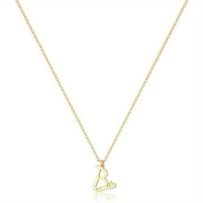 GOLDEN INTERLOCKING INITIAL PENDANT NECKLACE