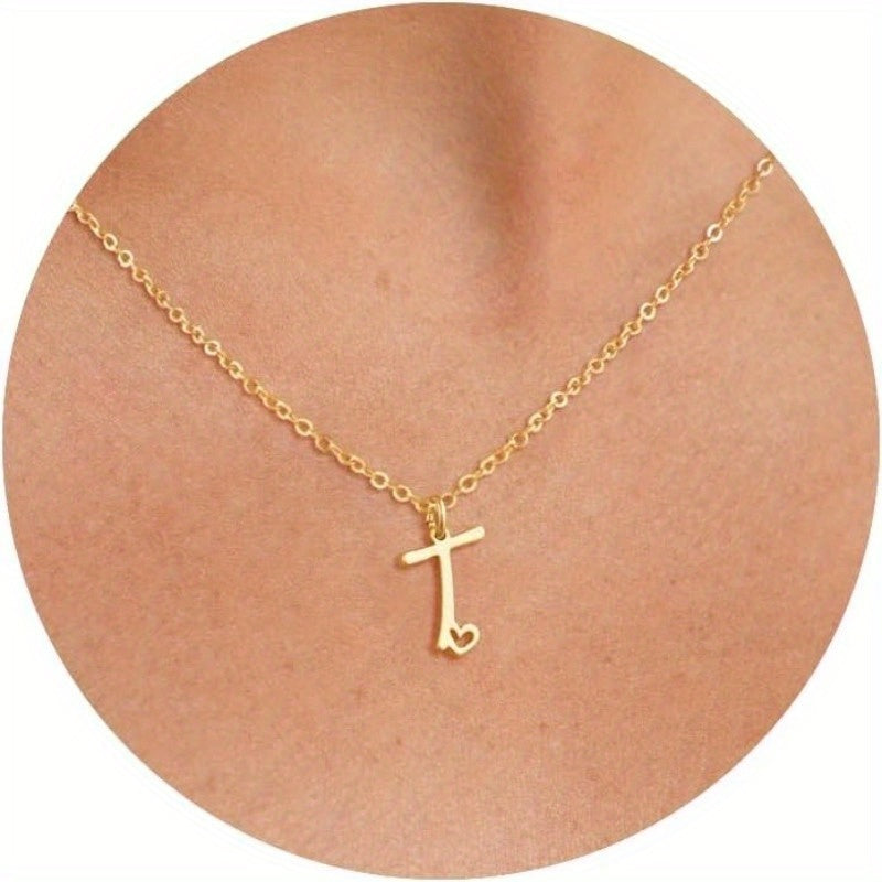 GOLDEN INTERLOCKING INITIAL PENDANT NECKLACE