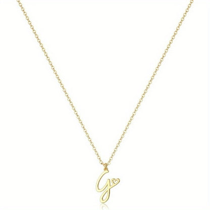 GOLDEN INTERLOCKING INITIAL PENDANT NECKLACE