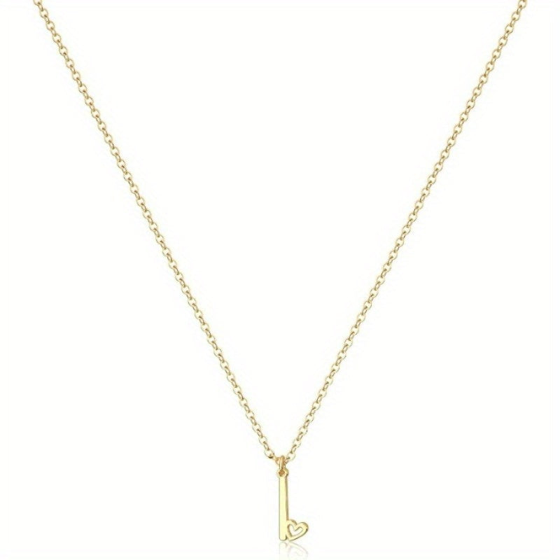 GOLDEN INTERLOCKING INITIAL PENDANT NECKLACE