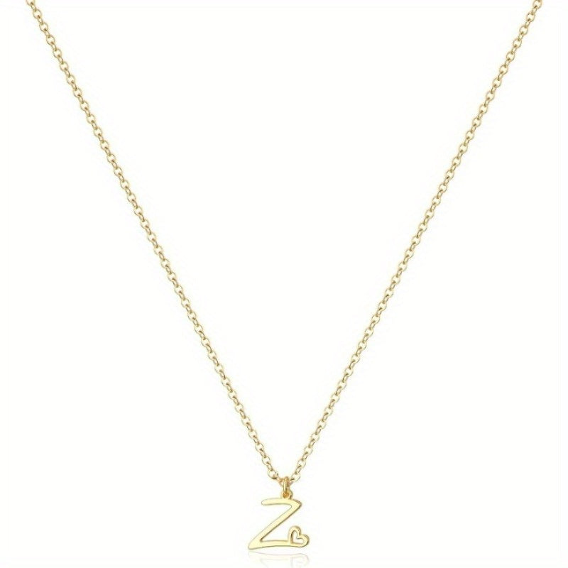 GOLDEN INTERLOCKING INITIAL PENDANT NECKLACE