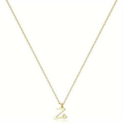 GOLDEN INTERLOCKING INITIAL PENDANT NECKLACE
