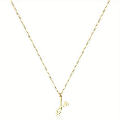 GOLDEN INTERLOCKING INITIAL PENDANT NECKLACE