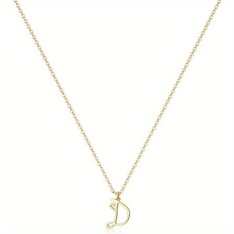 GOLDEN INTERLOCKING INITIAL PENDANT NECKLACE