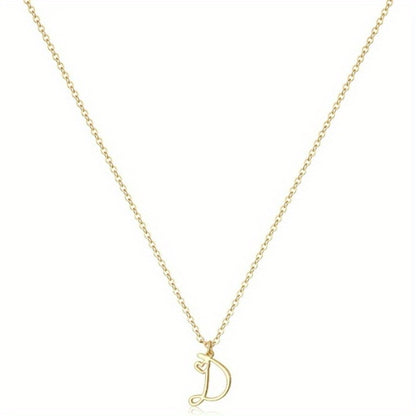 GOLDEN INTERLOCKING INITIAL PENDANT NECKLACE