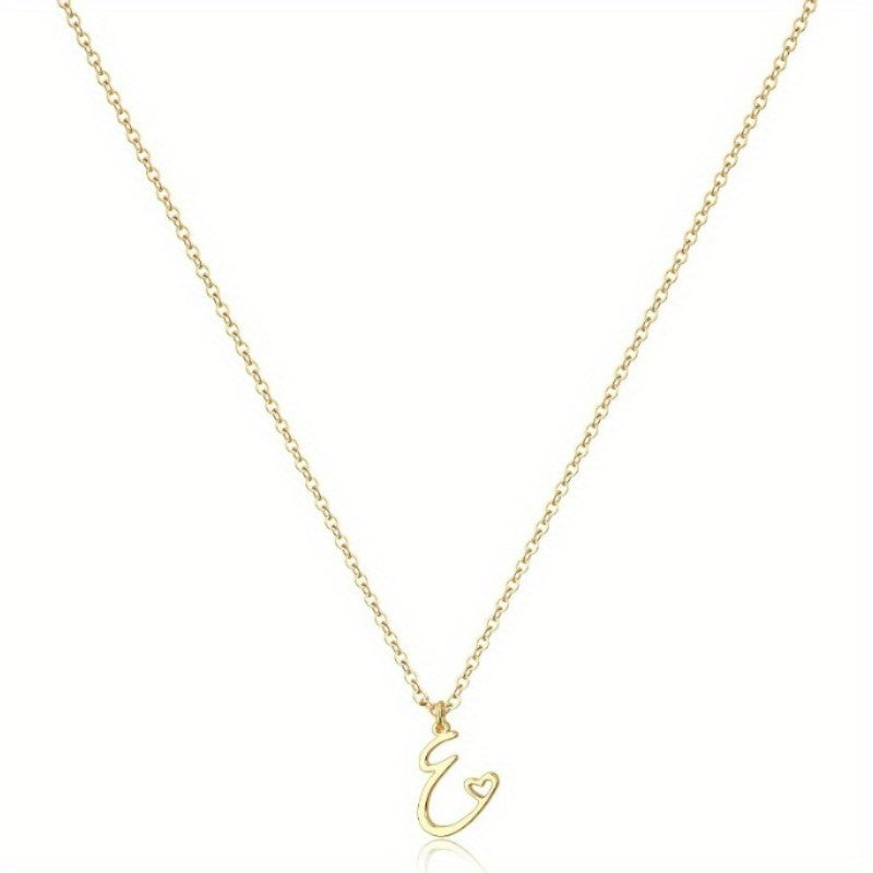 GOLDEN INTERLOCKING INITIAL PENDANT NECKLACE