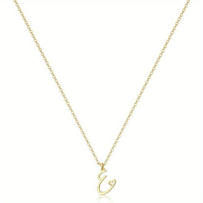 GOLDEN INTERLOCKING INITIAL PENDANT NECKLACE