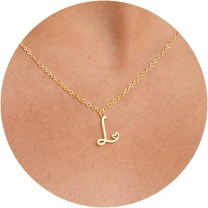 GOLDEN INTERLOCKING INITIAL PENDANT NECKLACE