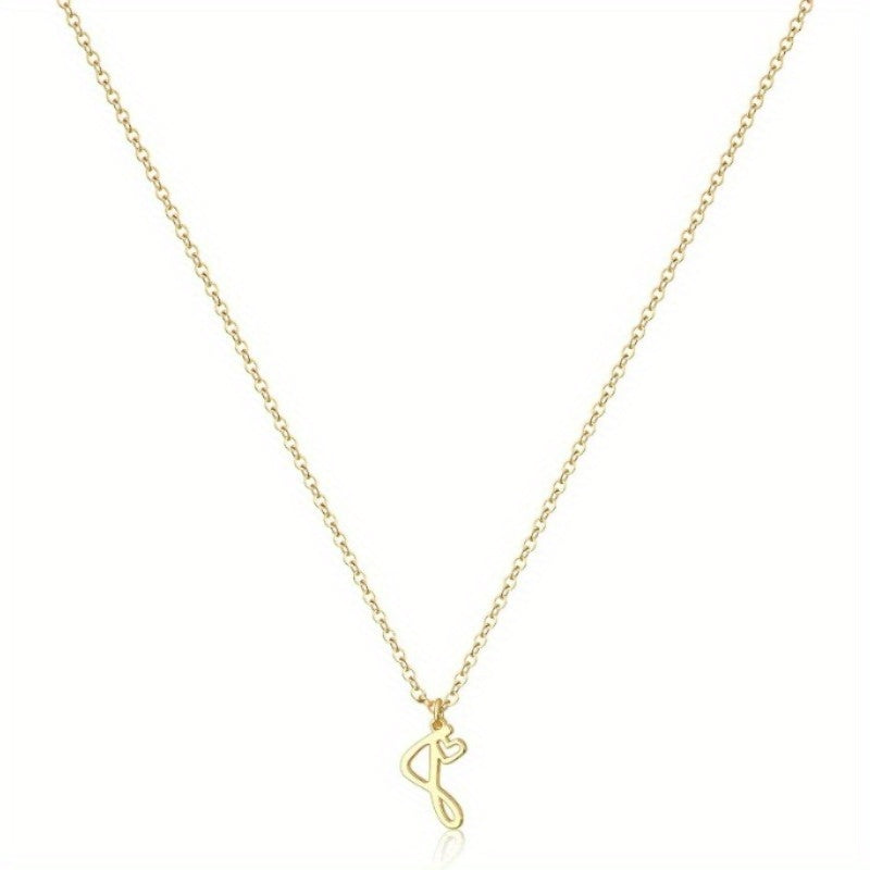 GOLDEN INTERLOCKING INITIAL PENDANT NECKLACE