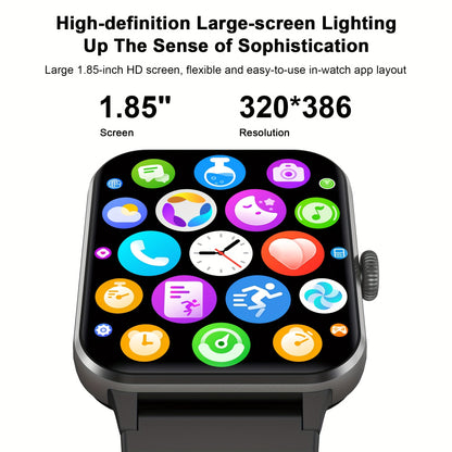 Smart Watch for Men, 4.7cm Smartwatch (Answer/Make Call), Fitness Tracker, 100+ Sport Modes, Real-time Data Monitoring, Pedometer, Smartwatches for iPhone And Android, Best Gift