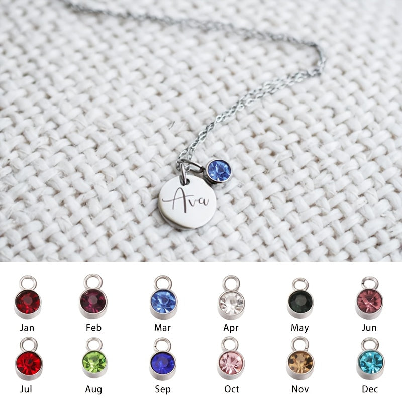 CUSTOMIZED NAME NECKLACE WITH BIRTHSTONE
