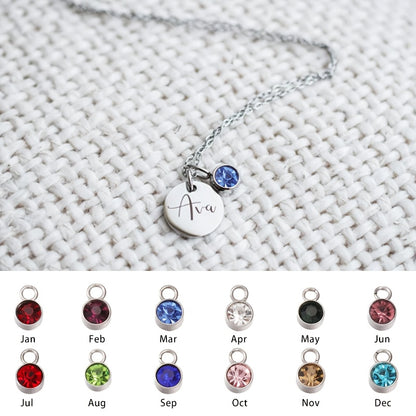 CUSTOMIZED NAME NECKLACE WITH BIRTHSTONE