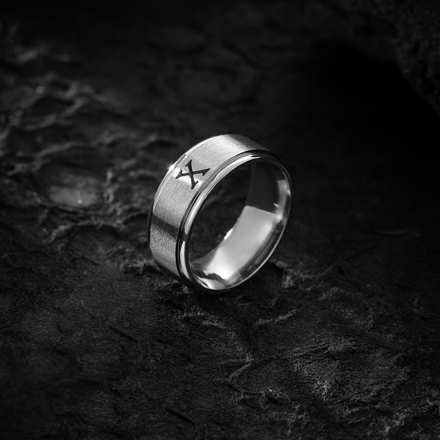 STAINLESS LETTER RING