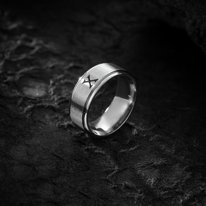 STAINLESS LETTER RING