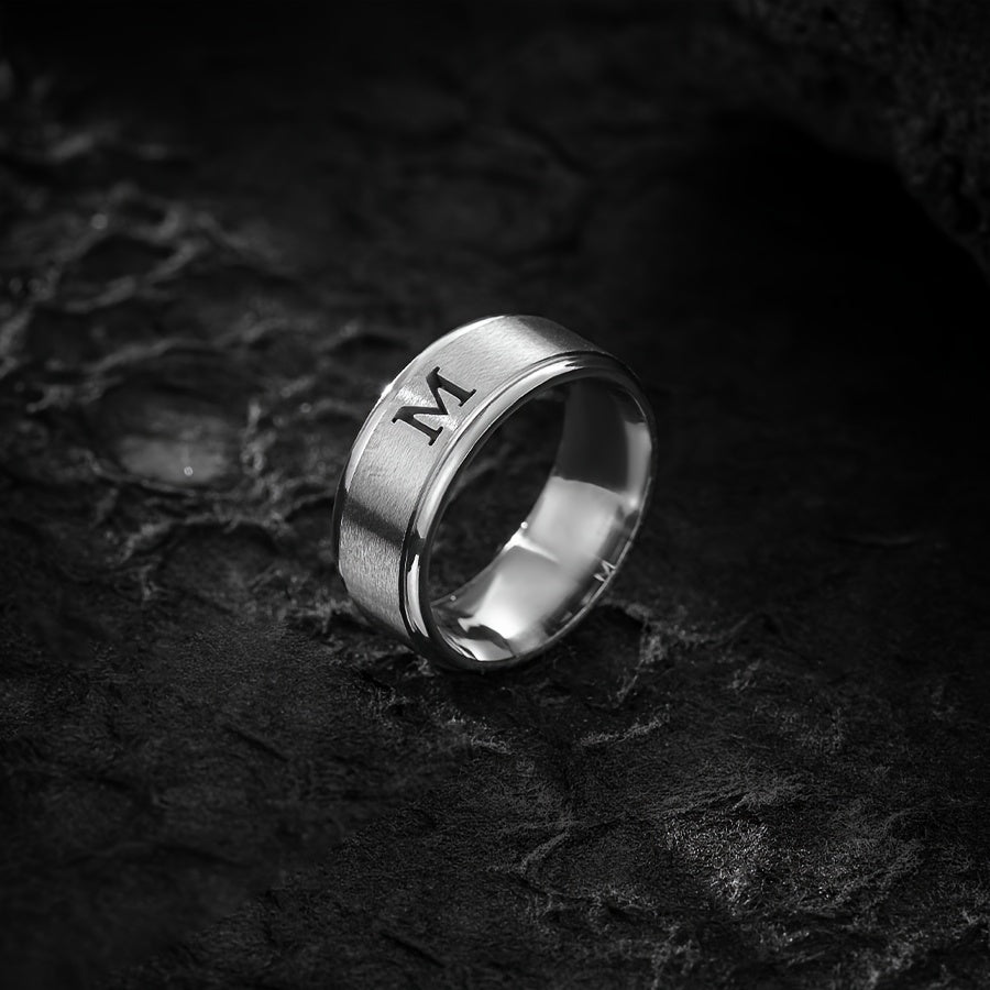 STAINLESS LETTER RING