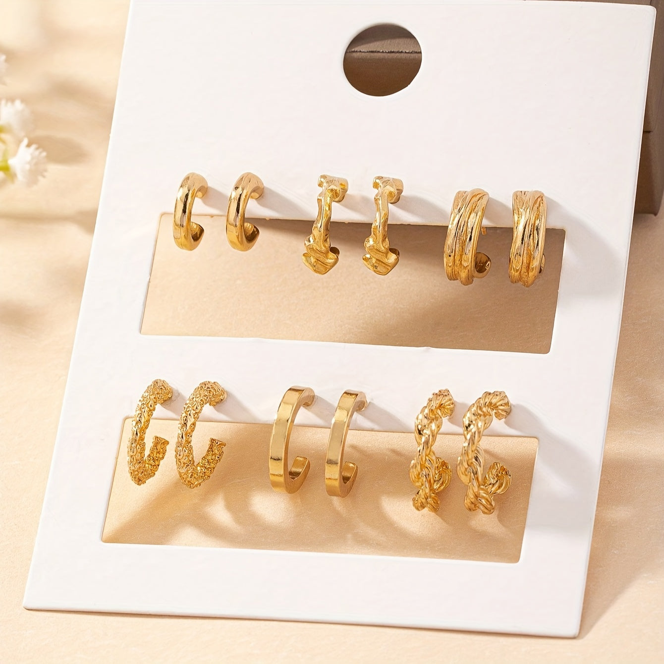 Simple Zinc Alloy Hoop Earrings