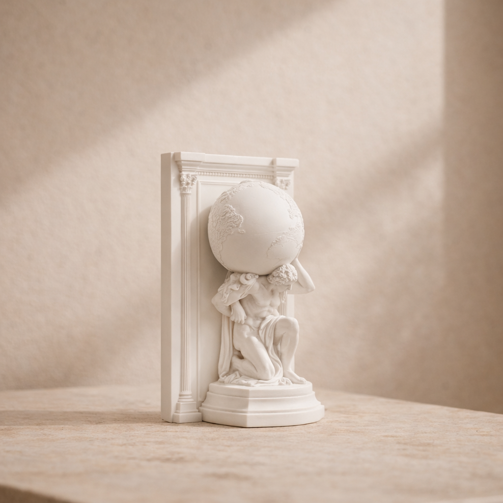 Greek Mythology Atlas Statue Minimalist Decor