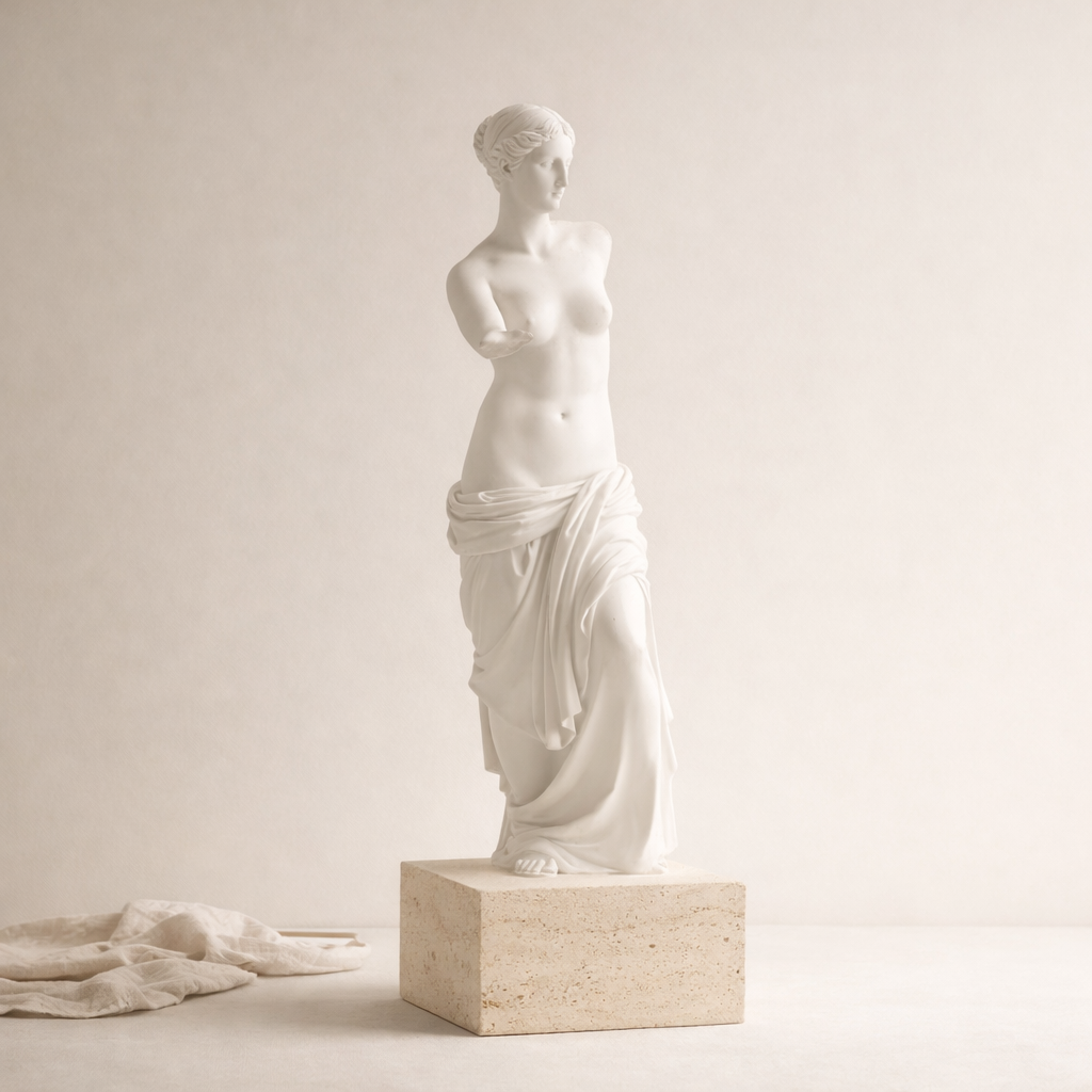 Matte White Venus de Milo Greek Sculpture