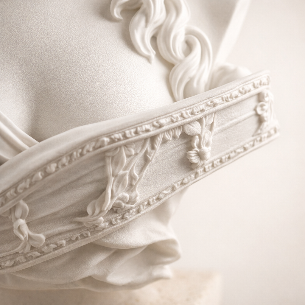 Modern Venus Bust Artistic White Silhouette