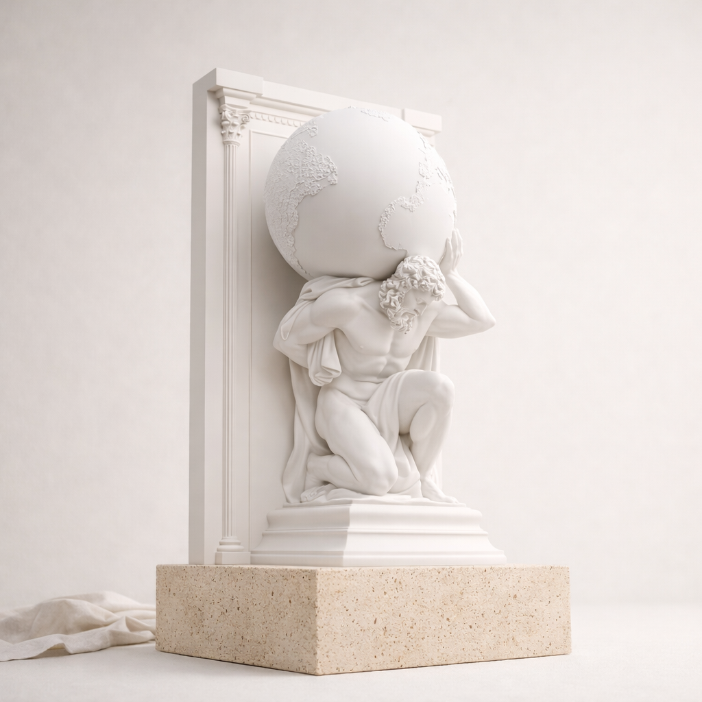 Greek Mythology Atlas Statue Minimalist Decor
