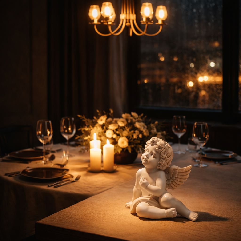 Modern Baroque Winged Angel Tabletop Decor