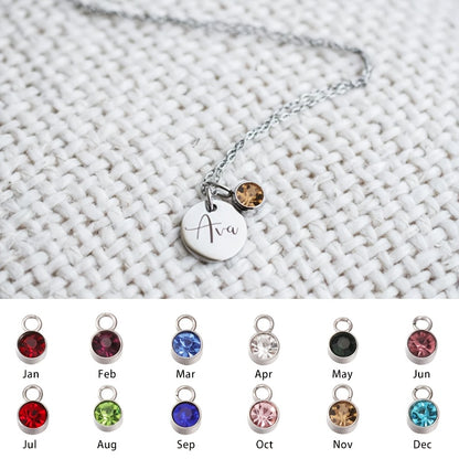 CUSTOMIZED NAME NECKLACE WITH BIRTHSTONE