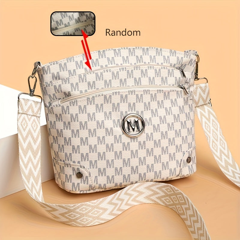 ELEGANT MONOGRAMMED FAUX LEATHER TOTE