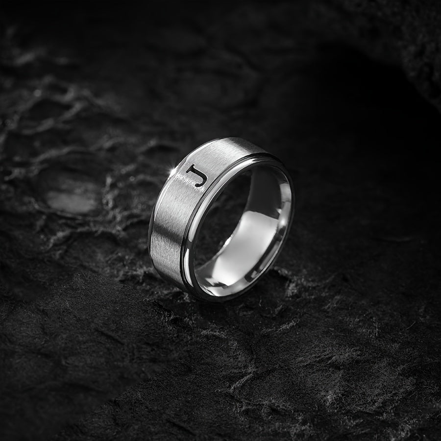 STAINLESS LETTER RING