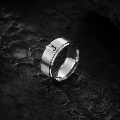 STAINLESS LETTER RING
