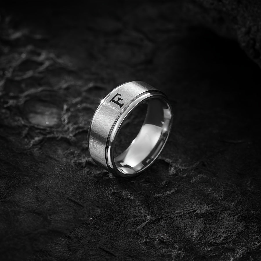 STAINLESS LETTER RING
