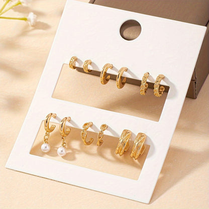 Simple Zinc Alloy Hoop Earrings