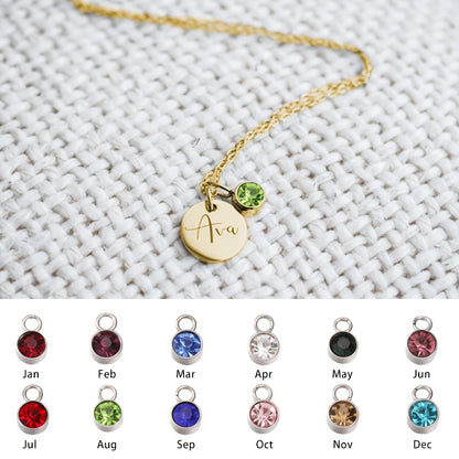 CUSTOMIZED NAME NECKLACE WITH BIRTHSTONE
