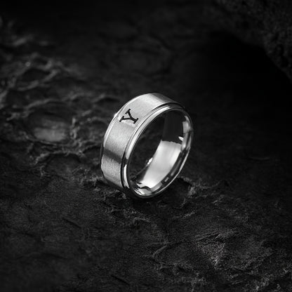 STAINLESS LETTER RING