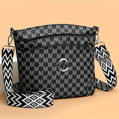 ELEGANT MONOGRAMMED FAUX LEATHER TOTE