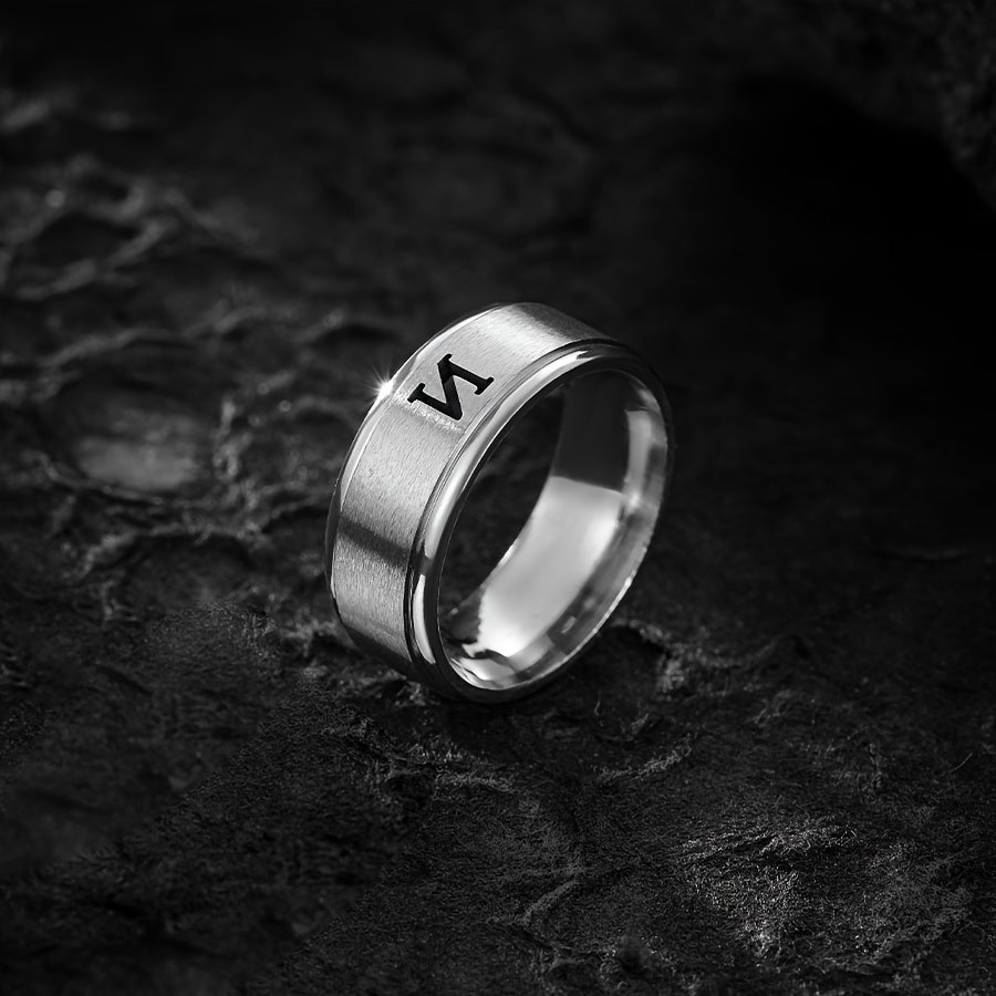 STAINLESS LETTER RING
