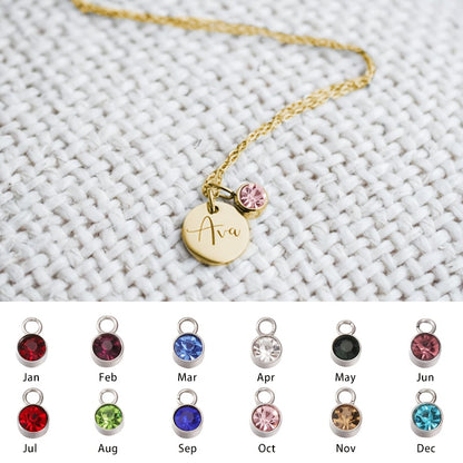 CUSTOMIZED NAME NECKLACE WITH BIRTHSTONE
